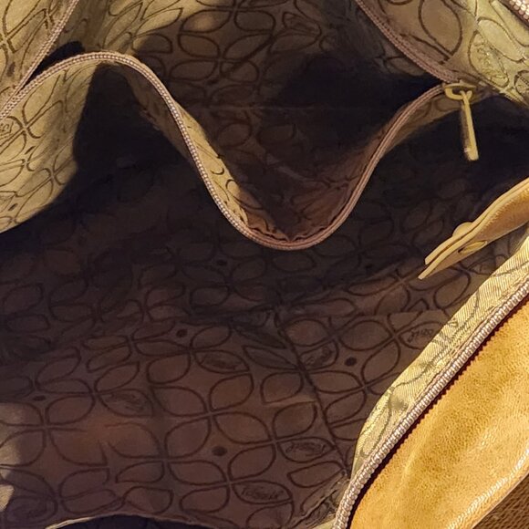 👜 Fossil Genuine Leather Shoulder Bag Olive Green Hobo Y2K 🌿 - Picture 6 of 6